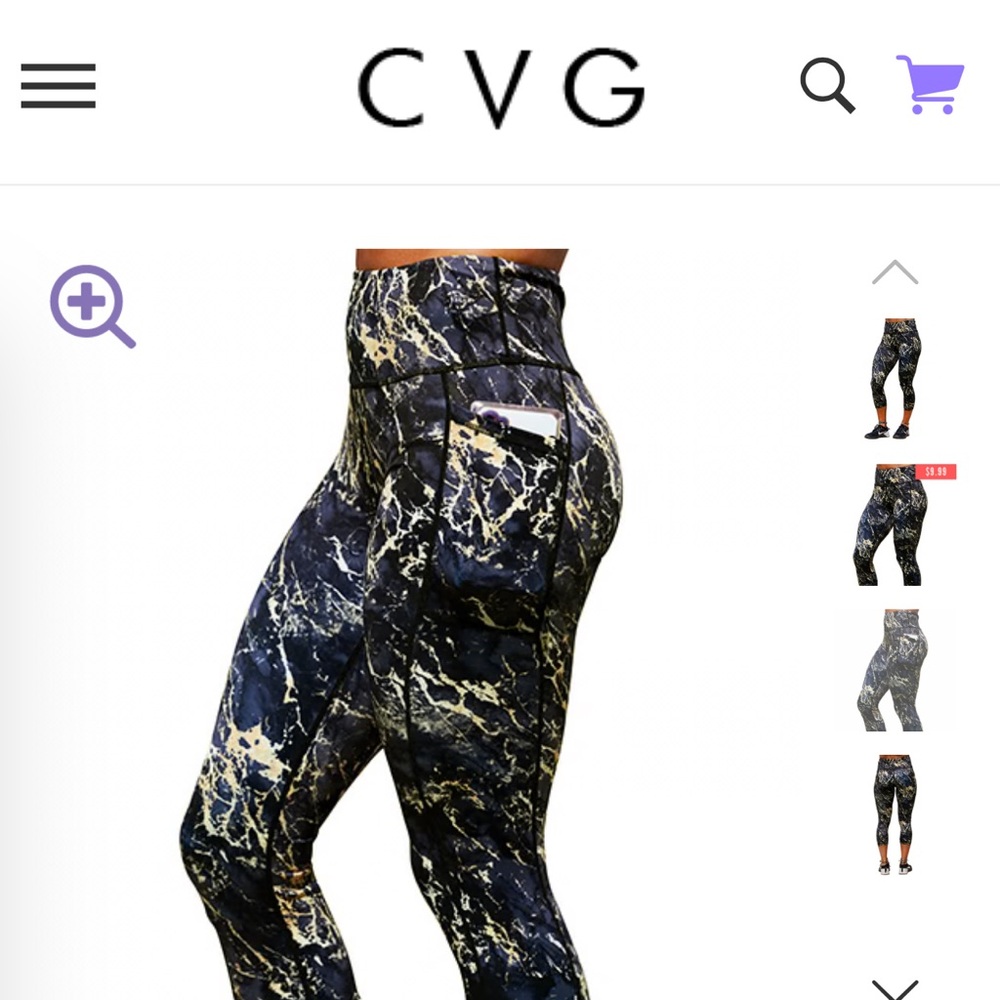 CVG Gold Marble leggings size medium
